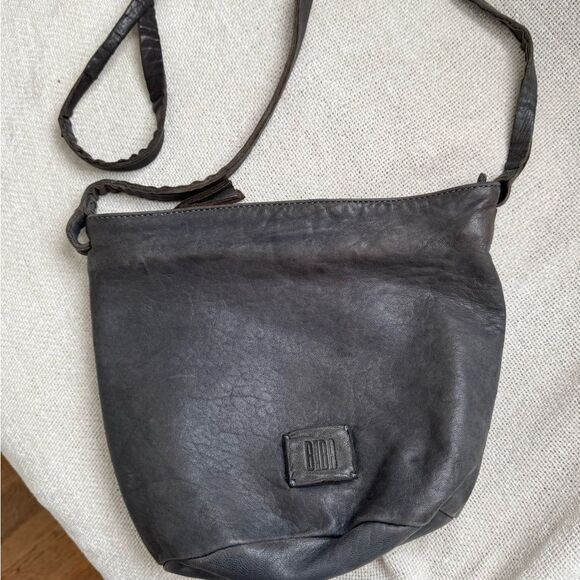 BIBA Spain Sheep Leather Bucket Bag Crossbody Bohemian Relaxed Hippie - Picture 2 of 11